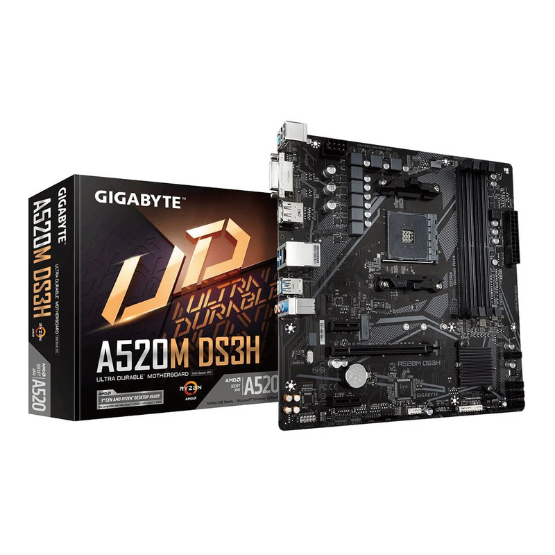 Gigabyte A520M DS3H DDR4 AM4 Micro ATX Gaming Motherboard - لوحة الأم